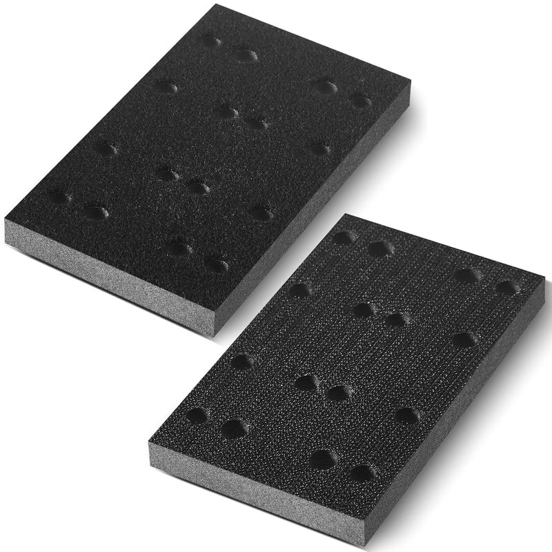 Dimsile 2 Pcs Soft Black Foam Sanding Pads Interface Sander Backing Pad Compatible with Festool RS400 LS130 Sander, 80 x 133 x 12 mm - Image 1